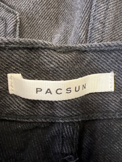PacSun Women's Black Denim Stretch Jean Button Fly 90's Girlfriend Shorts - 26 image 3