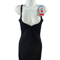 Spanx Assets Women's Black Red Hot Label Lined Open Bust Bodysuit Slip Dress - L