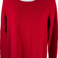 J.Jill Women’s Red Ribbed Side Long Sleeve Sweater - XS