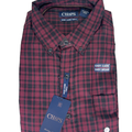 Chaps Men's Burgundy/Black Plaid Long Sleeve Button Up Shirt - XL