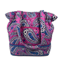 Vera Bradley Women's Purple/Blue Boysenberry Paisley Quilted Tote Bag