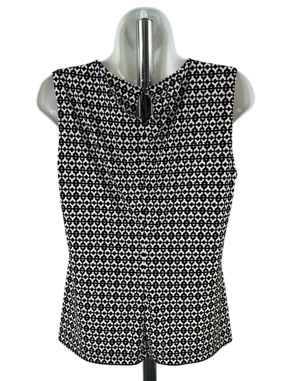 Calvin Klein Women's Black/White Sleeveless Blouse - M image 2