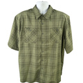Orvis Men's Green Plaid Classic Short Sleeve Button Up Shirt - XXL
