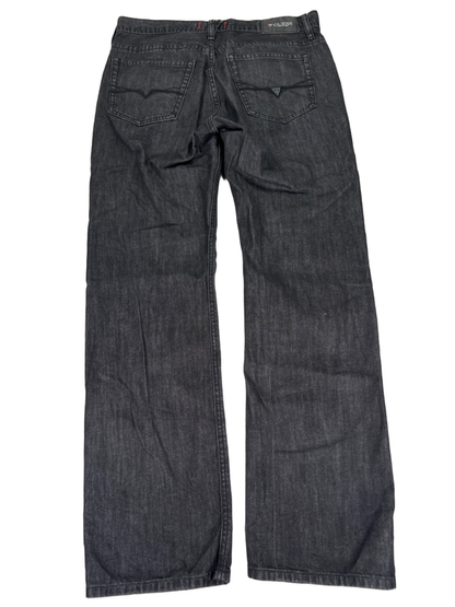 Guess Men's Black Relaxed Straight Rowland Fit Denim Jeans - 32x32 image 2
