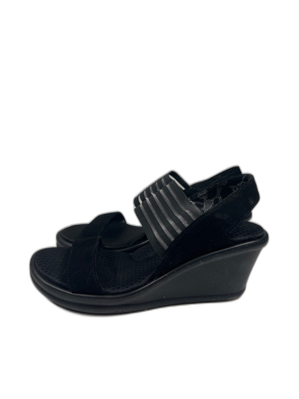 Skechers Women's Black Cali Rumble Ankle Strap Wedge Sandals - 6.5 image 5