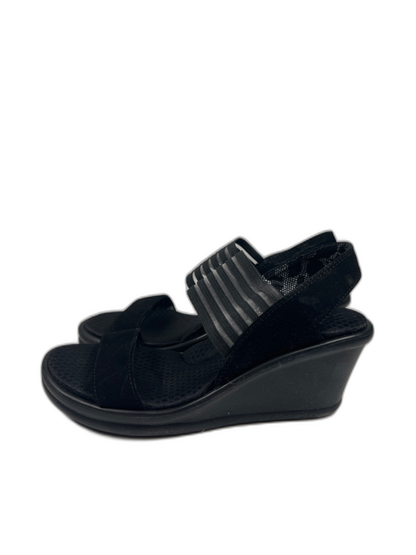 Skechers Women's Black Cali Rumble Ankle Strap Wedge Sandals - 6.5 image 5