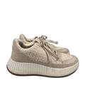 Dolce Vita Women's Beige Sandstone Knit Lace Up Platform Sneakers - 8