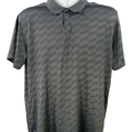 Nike Men's Dark Gray Dri-Fit Standard Short Sleeve Athletic Polo Shirt - L