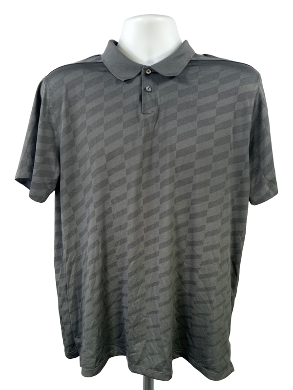 Nike Men's Dark Gray Dri-Fit Standard Short Sleeve Athletic Polo Shirt - L