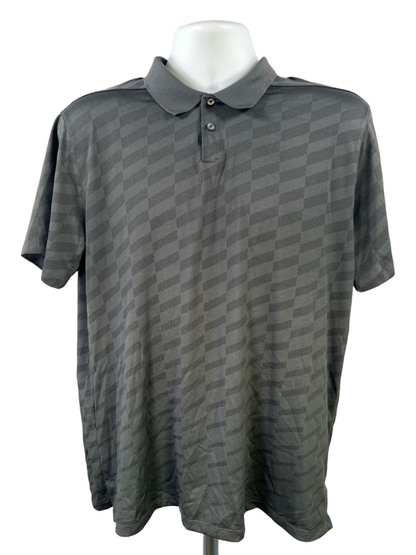 Nike Men's Dark Gray Dri-Fit Standard Short Sleeve Athletic Polo Shirt - L