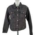 Old Navy Women's Black Relaxed Classic Jean Jacket - S
