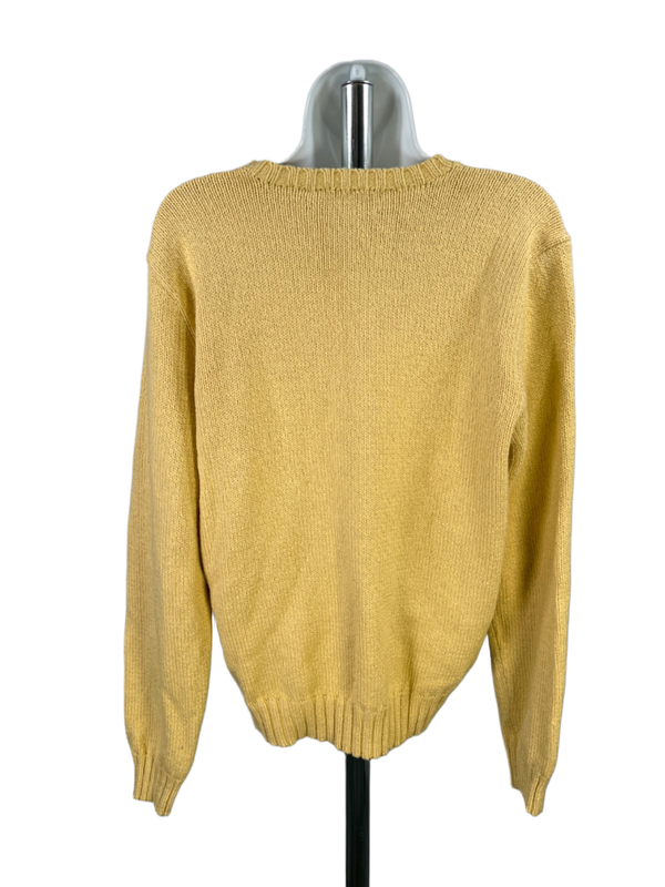 Polo Ralph Lauren Women's Yellow Knit Long Sleeve Crewneck Sweater - M image 2