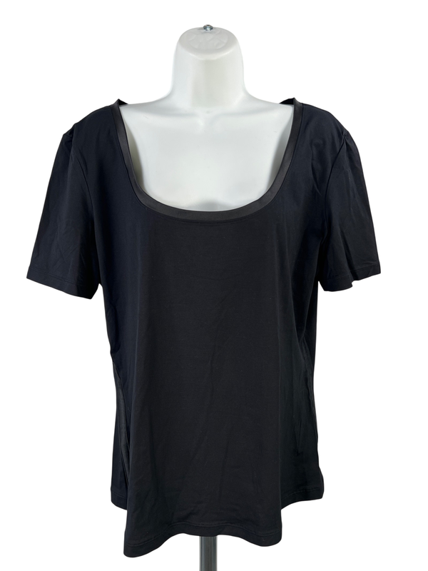 Wolford Women's Black Short Sleeve Square Neck Shirt - L