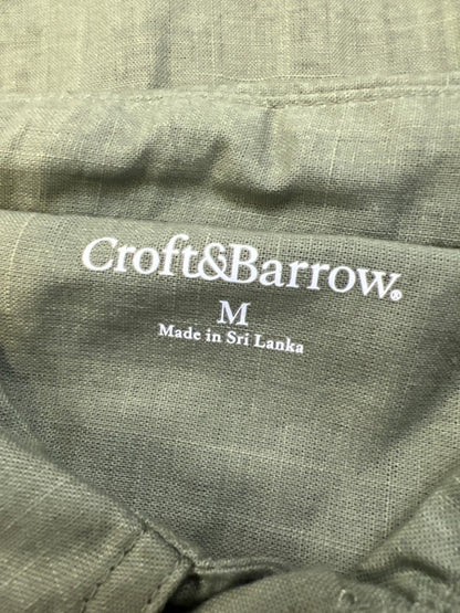 Croft & Barrow Men's Green Woven Short Sleeve Button Up Shirt - M image 3