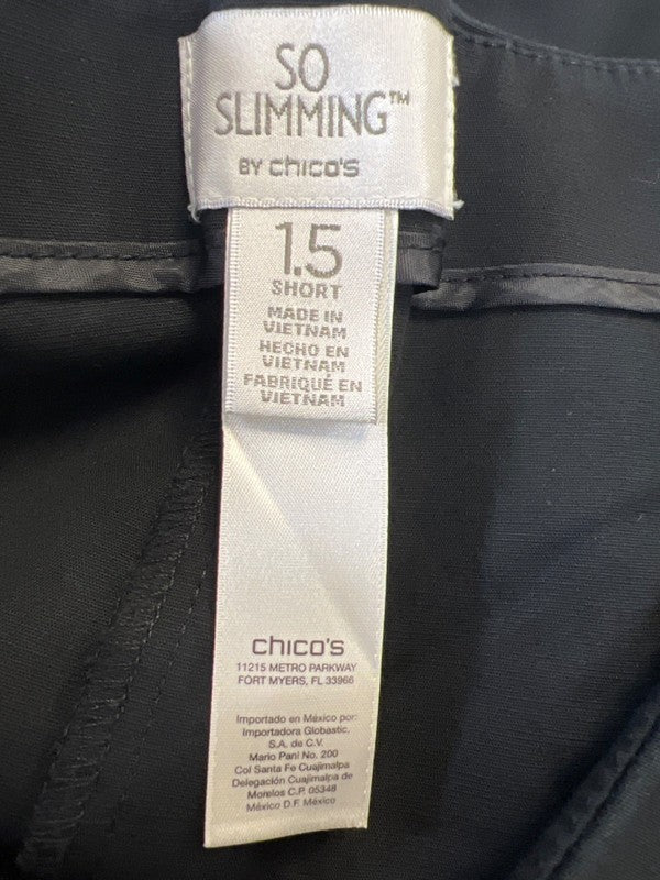 Chico's Women's Black So Slimming Side Zip Dress Pants - 1.5 Short/US 10 Short image 3