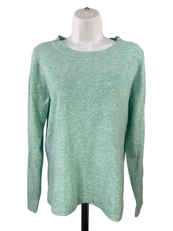 J.Crew Women's Blue Long Sleeve Wool Blend Teddie Sweater - M