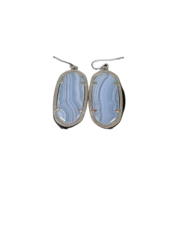Kendra Scott Women's Silver Tone/ Blue Lace Elle Drop Earrings image 5