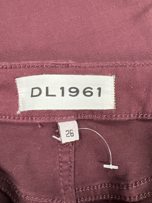 DL1961 Women’s Burgundy Red Chrissy Trimtone Skinny Jeans - 26 image 3