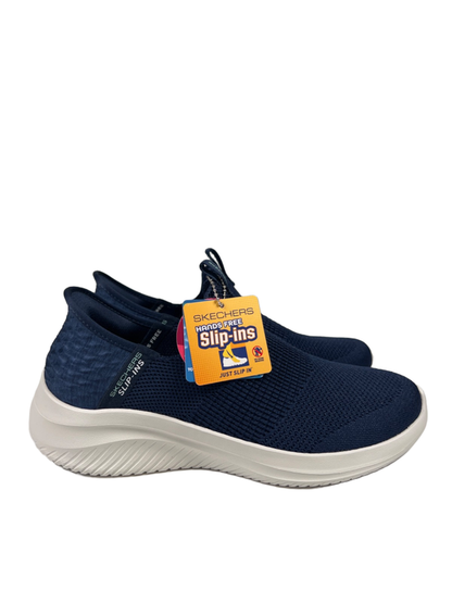 Skechers Women's Blue/White Ultra Flex 3.0 Smooth Step Slip On Sneakers - 8.5 image 2
