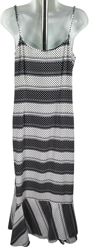 Thakoon Collective Women’s Black Polka Dot Striped Slip Dress - 10 image 2