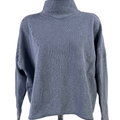 Madewell Women's Blue Long Sleeve Mockneck Sweatshirt - S