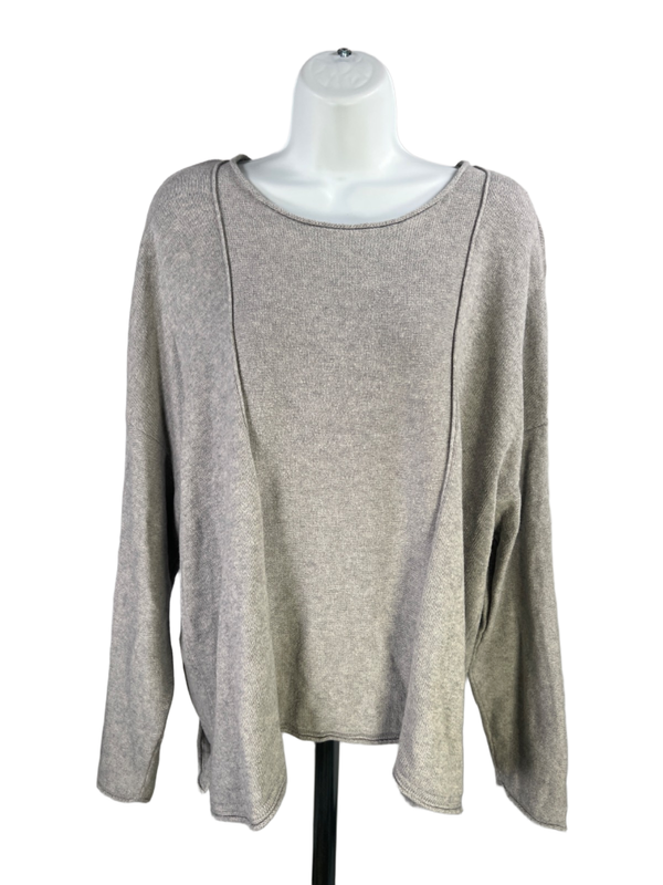 Pure J.Jill Women's Gray Long Sleeve Sweater - L