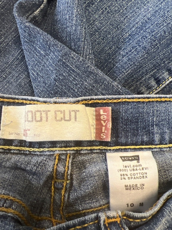 Levi's Women's Medium Wash 515 Distressed Bootcut Denim Jeans - 10 image 3