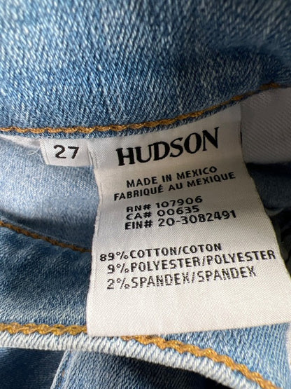Hudson Women's Light Wash Distressed Krista Super Skinny Jeans - 27 image 4
