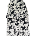 LOFT Women's Black/White Floral Sleeveless Button Up Blouse  W/ Maxi Skirt- L/12