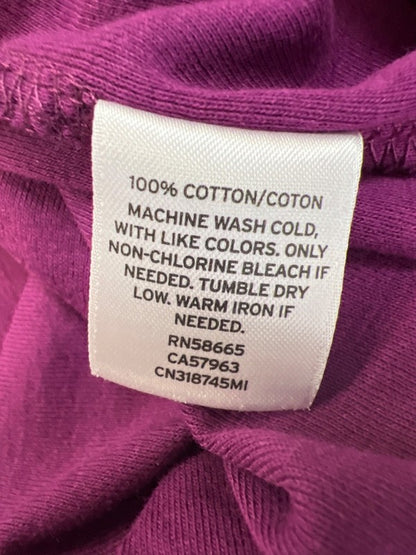 Caslon Women's Dark Purple Cotton Long Sleeve Shirt - XL image 4