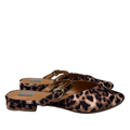 Dolce Vita Women's Black/Brown Dayme Leopard Pointed Toe Adjustable Flats - 8