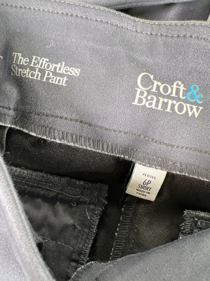 Croft & Barrow Women's Gray Effortless Stretch Straight Pants - 6 Short Petite image 3