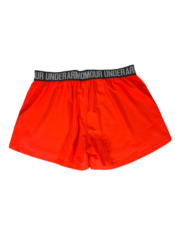 Under Armour Women's Gray/Orange Play Up Loose Unlined Athletic Shorts - S image 2