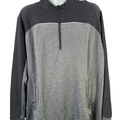 adidas Men's Gray/Blue 1/4 Zip Athletic Golf Jacket  - 2XL