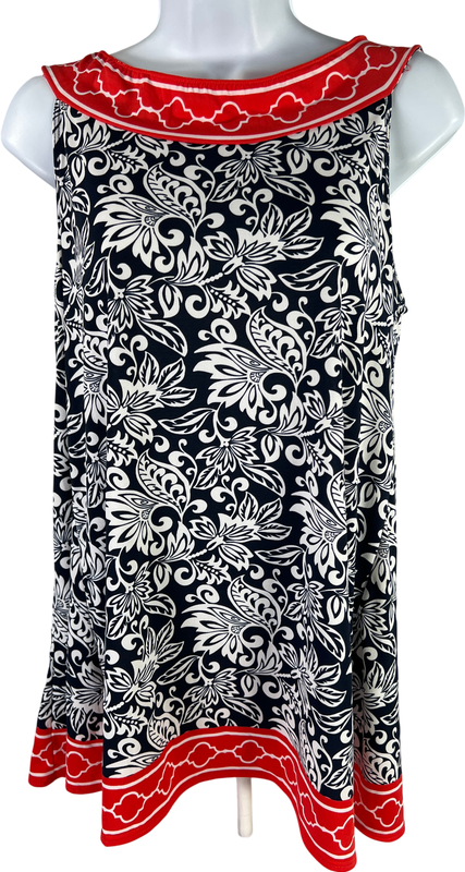 Max Studio Women’s Blue Jersey Tunic Tank Top - S