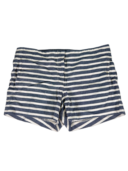 J.Crew Women's Blue/White Striped Cotton Casual Shorts - 12