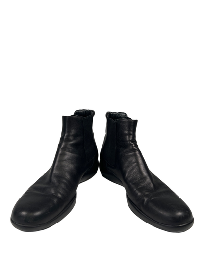 Prada Women's Black Leather Side Panel Pull On Chelsea Boots - 38/US 8 image 6