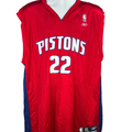 Reebok Men's Red/Blue NBA Authentics Detroit Pistons Tayshaun Prince Jersey - XL