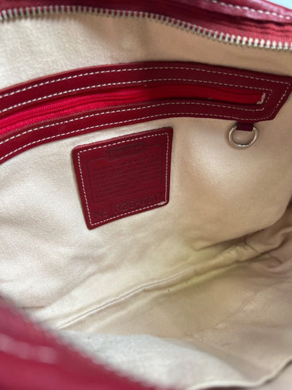 Coach Women's Red Vintage Ergo R2G-6617 Leather Trim Shoulder Bag Purse image 6