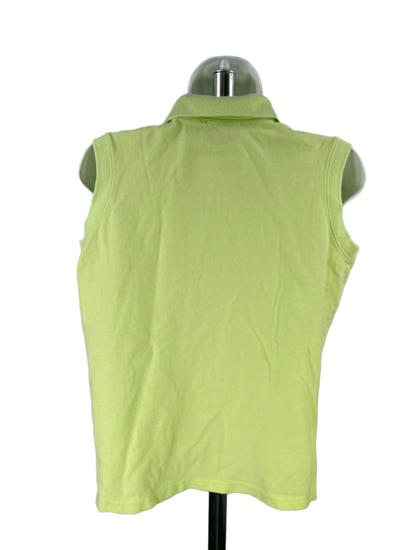Lilly Pulitzer Women's Green Sleeveless Polo Shirt - L image 2