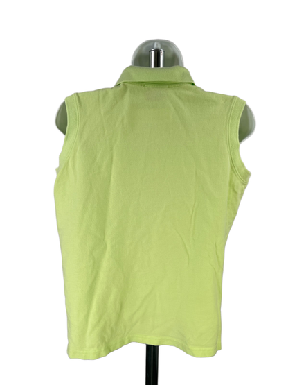Lilly Pulitzer Women's Green Sleeveless Polo Shirt - L image 2