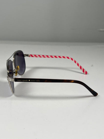 Kate Spade Women's Black Cateye Candy Striped Blossom Aviator Sunglasses image 2