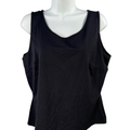 Anne Fontaine Women's Black Basic Stretch Tank Top - 6