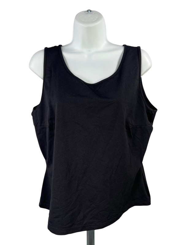 Anne Fontaine Women's Black Basic Stretch Tank Top - 6