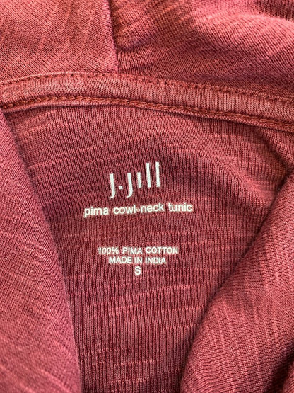 J.Jill Women’s Red/Burgundy Long Sleeve Cowl Neck Tunic Shirt - S image 3