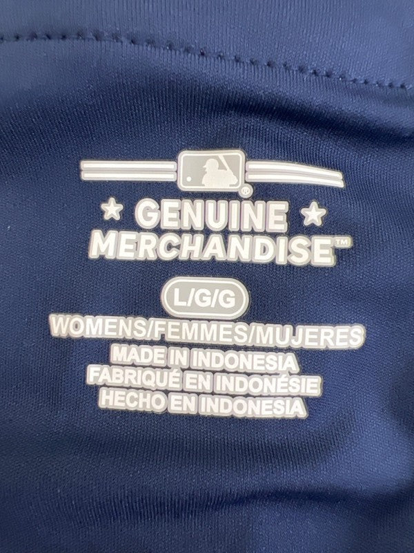 Genuine Merchandise Womens Blue Detroit Tigers Short Sleeve Button Up Shirt - L image 3