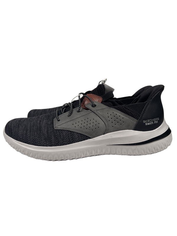 Skechers Men's Black/Gray Swift Fit Hands Free Walking Shoes - 11 image 5