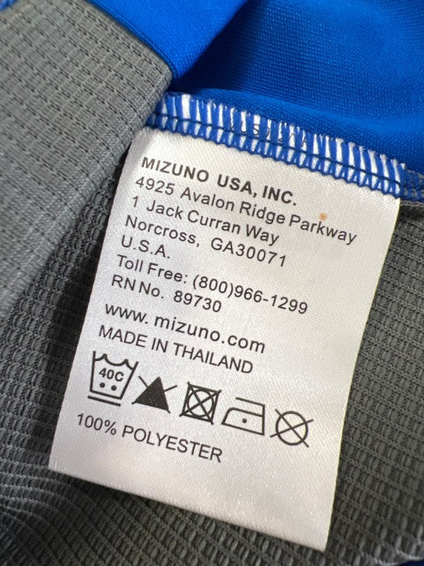 Mizuno Men's Blue Performance Elite Short Sleeve Polo Baseball Jersey - S image 4