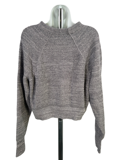 Free People Women's Gray Too Good Mock Neck Pullover Long Sleeve Sweater - S image 2