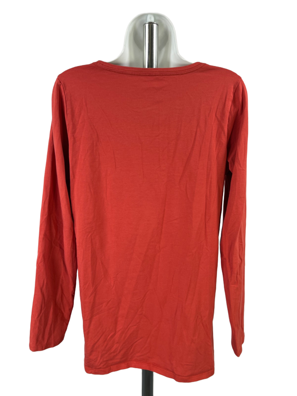 Pure J.Jill Women's Orange Stretch Long Sleeve Shirt - M image 2